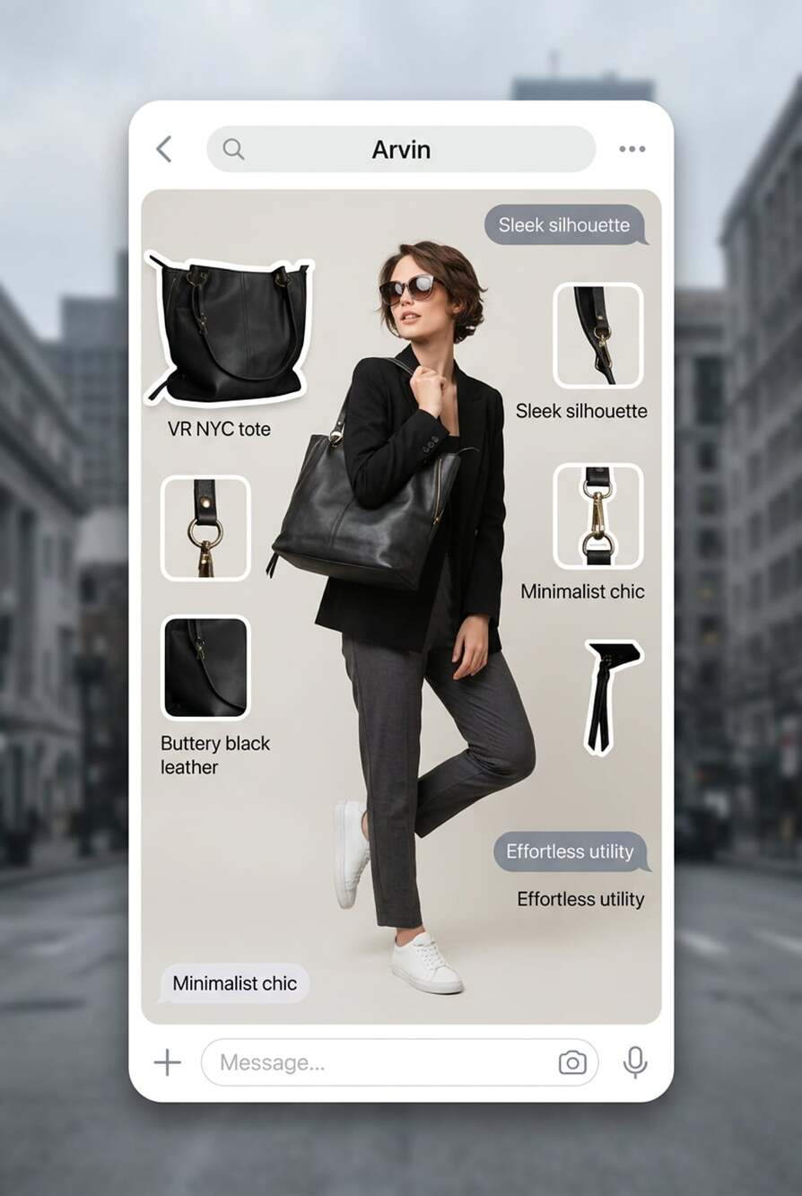 VR NYC Dark Zip Tote Bag